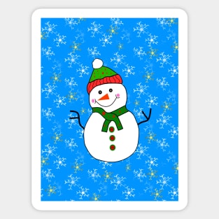 SNOWFLAKES Christmas Snowman Sticker